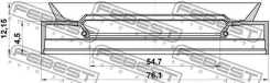 ������� ��������� 54.7x76.1x4.5x12.15 ����� ����, ��� (F0111671) Febest [95PDS-56760412X] 95PDS56760412X ����