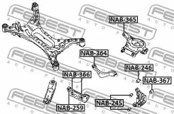 ����������� ������� ������� ������ ��� ����, ��� (F0107085) Febest [NAB-365] NAB365 ����