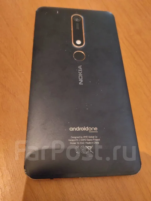 Nokia 6.1. �/�, 32 ��, ������, 3G, 4G LTE, Dual-SIM, NFC ����