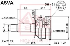 ���� �������� 21x52x24 dh21 ASVA DH21 ����