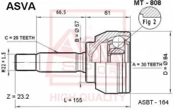 ���� �������� 30x57x25 mt808 ASVA MT808 ����