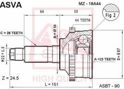 ���� �������� 23x56x28 mz18a44 ASVA MZ18A44 ����