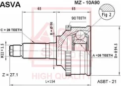 ���� �������� 26x56x28 mz10a90 ASVA MZ10A90 ����