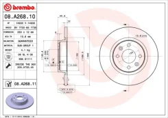 ���� ����. �����. Fr 08a26811 Brembo, ������ �������� 08A26811 ����