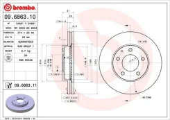 ���� ����. �����. Fr 09686311 Brembo, ������ �������� 09686311 ����