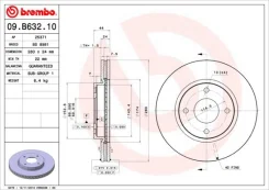 ���� ����. Fr NI Tii 09b63210 Brembo, ������ �������� 09B63210 ����
