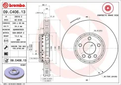 ���� ����. �����. Fr 09c40613 Brembo, ������ �������� 09C40613 ����