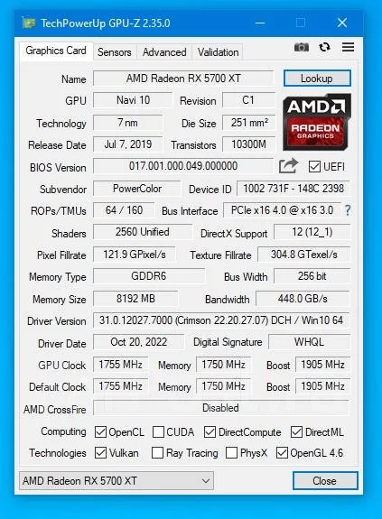 Radeon RX 5700 ����