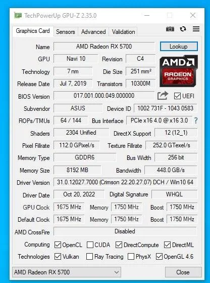 Radeon RX 5700 ����