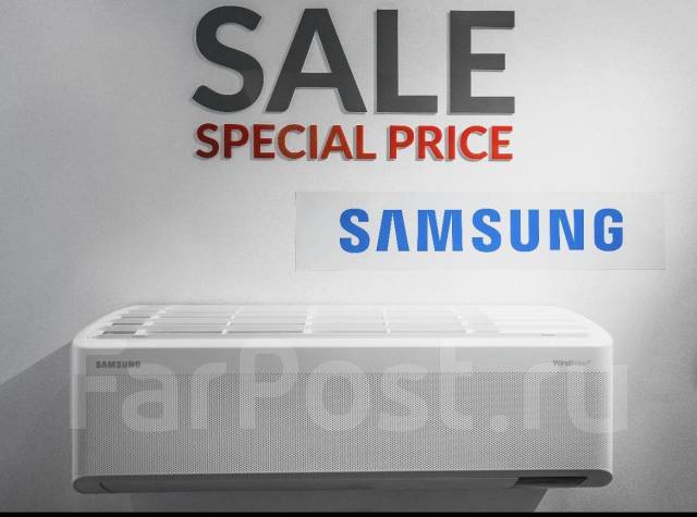 Кондиционер Samsung на 20 кв. м, сплит-система, On-Off, комплект, 20 м² ...