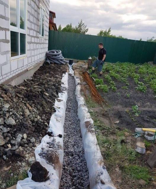 Устройство дренажа. Дренажные работы в Хабаровске