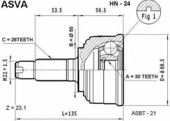 ���� �������� 30x55x26 Asva HN-24 HN24 ����