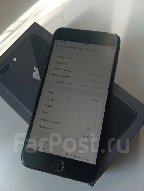 Apple iPhone 8 Plus. �/�, 64 ��, ������, 3G, 4G LTE, ����������, NFC ����
