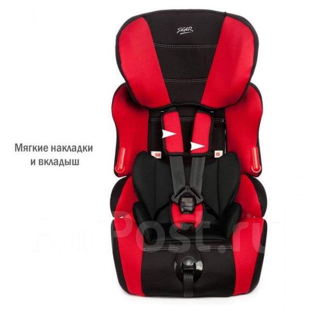 Детское автокресло Siger Космо KRES3543 красный люкс 1-12 лет, 9-36 кг ...