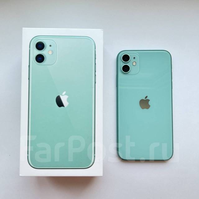 IPhone 11, 6.10", моноблок, зеленый, б/у, в наличии. Цена: 29 890₽ во ...