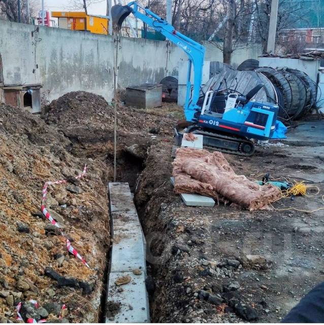 Услуги мини экскаватора на резиновых гусках, ямобур в Артеме