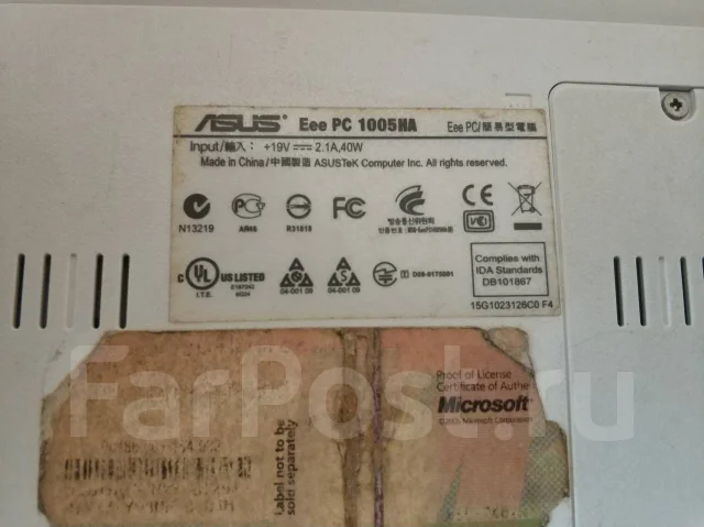 Asus Eee PC 1005HA. ��� 2048 ��, WiFi: 1 ����