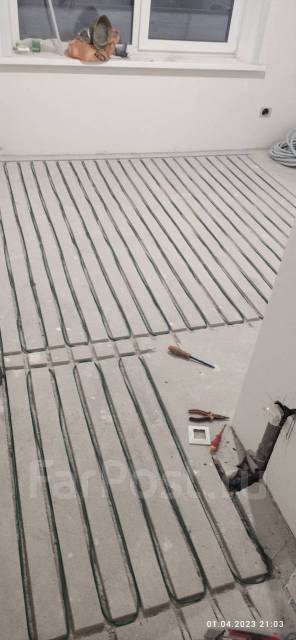 Монтаж тёплого пола, укладка Паркета, Ламината, Фанеры, плитки ПВХ во ...