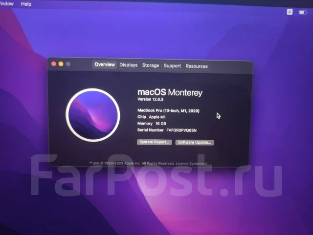 Apple MacBook Pro 13 2020 Late. 13", 3,2����, ��� 16 ��, ���� 256���, WiFi: 1, Bluetooth: 1 ����