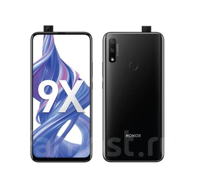 Хонор 9х, 128 гб, 6.10", моноблок, черный, 3G, 4G LTE, Dual-SIM ...