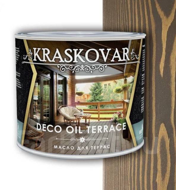 Масло для террас "Kraskovar" (0,75 л) Палисандр Масло для дерева, в ...