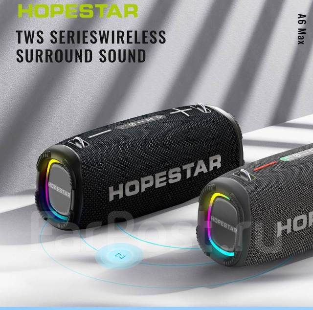 Портативная колонка аудио система Hopestar A6 Max Мощная 80W 8000 mAh ...