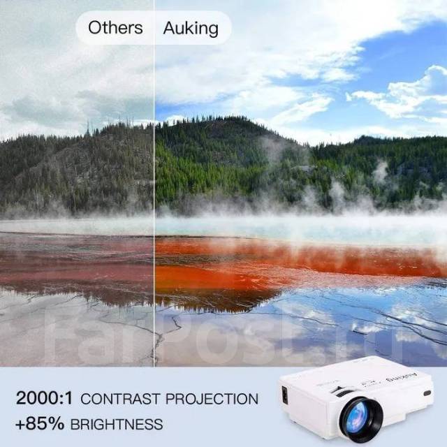 Портативный мини лазерный проектор AuKing, кинотеатр, видеопроектор ...