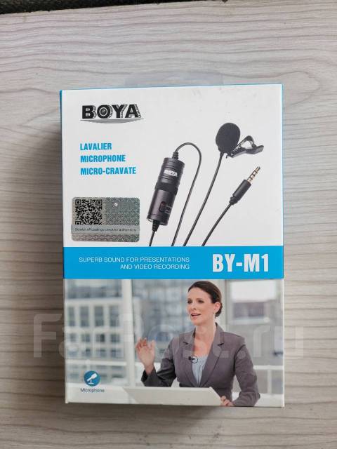 Микрофон петличка Boya, новый, в наличии. Цена: 999₽ во Владивостоке