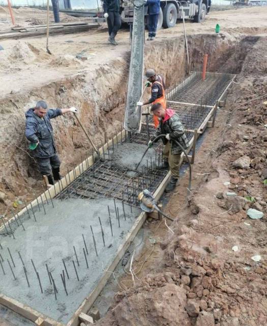 Строительство фундаментов. Фундамент. Бетонные работы в Хабаровске