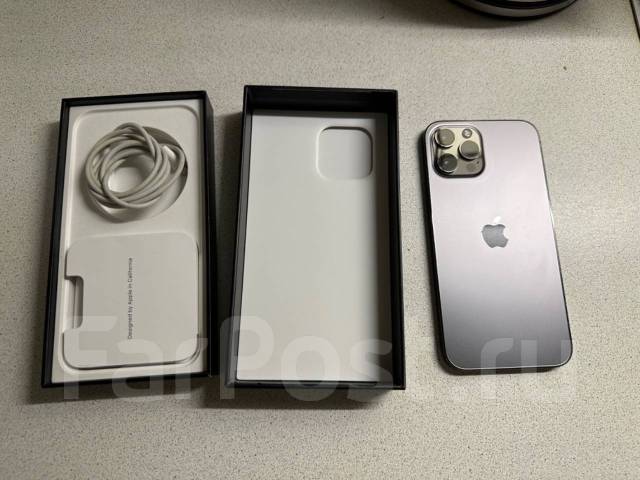 iPhone 12 Pro Max, 128 гб, 6.70", моноблок, серый, черный, б/у, в ...