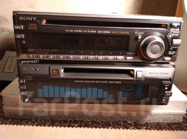 Sony CDX-C6000 Sony MDX-700EQ, 2 DIN — 178x100 мм, б/у, в наличии