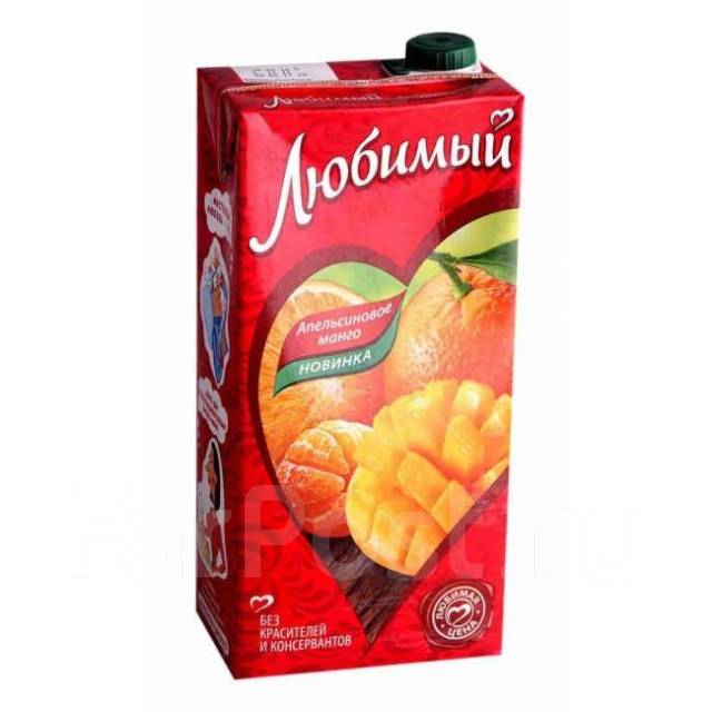 Сок Любимый апельсин 2л ПЭТ 1/6 во Владивостоке, в наличии. Цена: 160₽