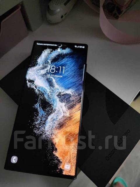 Телефон, Samsung Galaxy S22 Ultra, 128 гб, 6.80", моноблок, черный, 4G ...