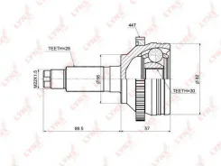 ���� �������� 28,30 ABS 44 ����� (F0082914) INKO [319092A] 319092A ����