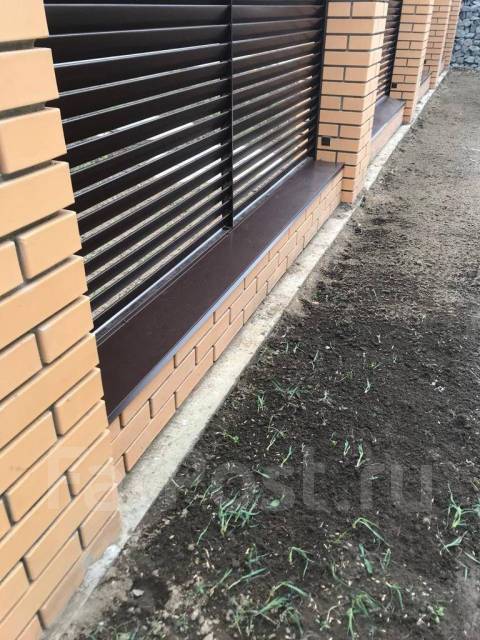 Современный комбинированный забор | Ограждения \"Жалюзи\". Экозабор, в ...