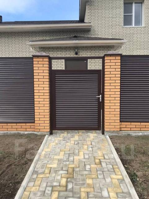 Современный комбинированный забор | Ограждения \"Жалюзи\". Экозабор, в ...