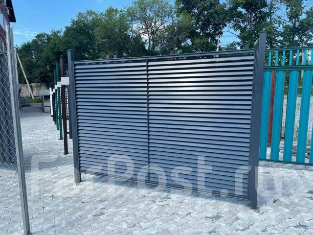Современный комбинированный забор | Ограждения \"Жалюзи\". Экозабор, в ...