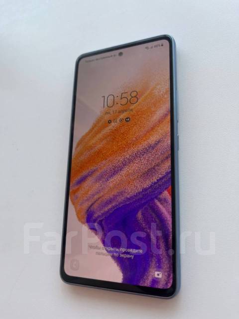 Samsung Galaxy A53 5G, 128 гб, 6.50", моноблок, синий, 5G, б/у, в ...