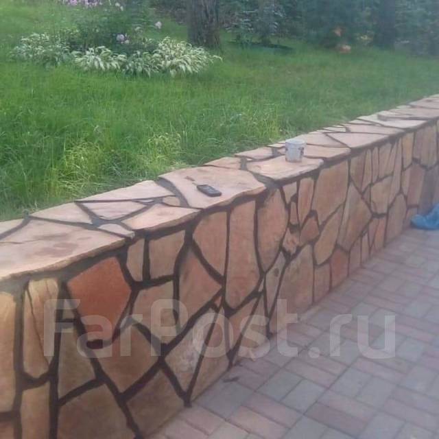 Укладка плитняка. дорожки, лестницы, стеночки во Владивостоке