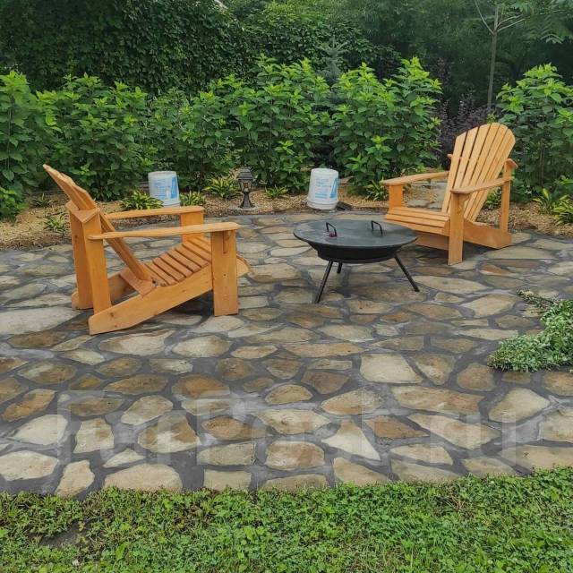 Укладка плитняка. дорожки, лестницы, стеночки во Владивостоке