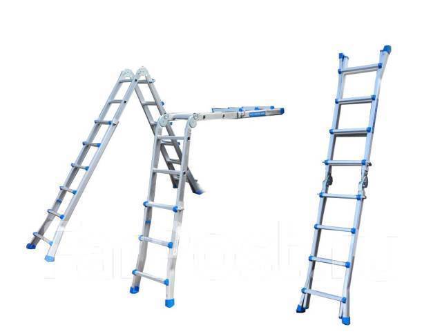Лестница- трансформер стремянка телескопическая DLM406 шесть ступеней ...