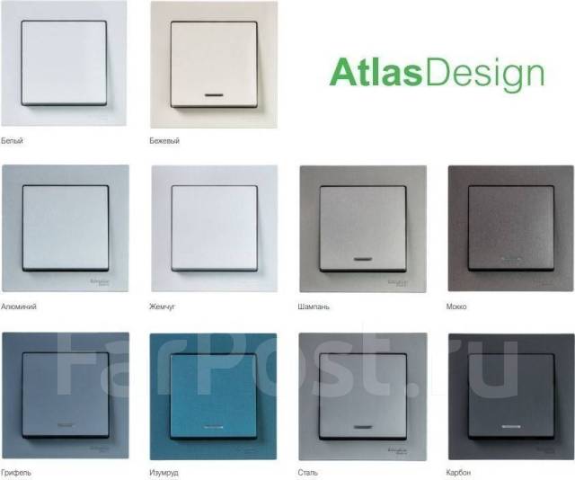 Schneider (Шнайдер) Atlas / Glossa Розетки / Выключатели (ВСЕХ Цветов ...