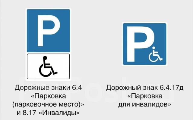 Знак Парковка для инвалидов и Трафарет для разметки места парковки ...
