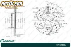 ���� ��������� ������-� G-brake Toyota Premio T26# 07- /IST P11# (07-) GFR-20850L ����