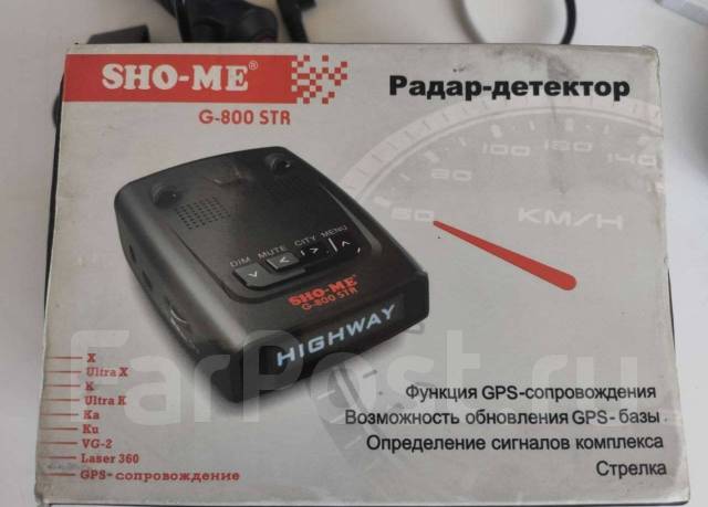 SHO-ME G-800 STR - антирадар с GPS модулем, оснащен OLED-дисплеем, б/у ...