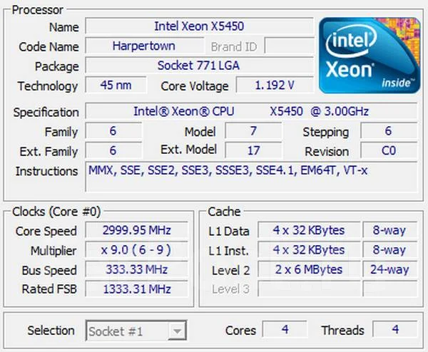 Intel Xeon X5450 ����