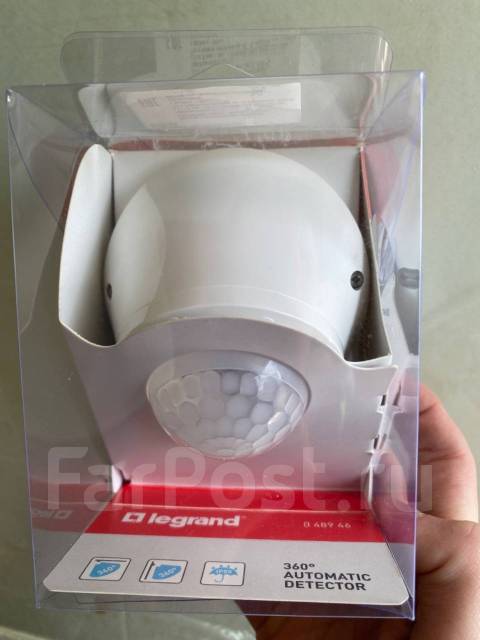 Датчик движения legrand, новый, в наличии. Цена: 2 500₽ во Владивостоке