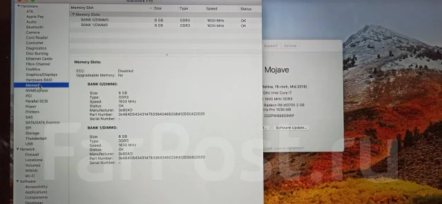Apple MacBook Pro 15 2015 Mid. 15.4", 2,5����, ��� 16 ��, ���� 512���, WiFi: 1, Bluetooth: 1, ����������� �� 9��. ����