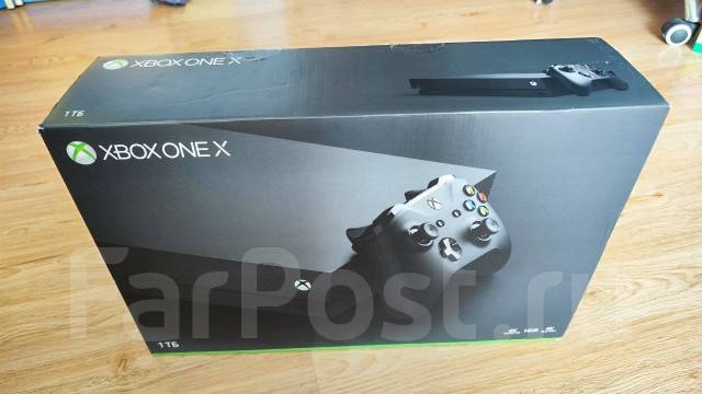 Игровая приставка Microsoft Xbox One X 1000 ГБ HDD, черный, б/у, в ...