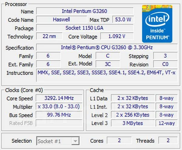 Intel Pentium G3260 ����